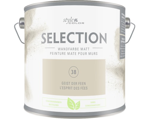 Peinture murale Premium StyleColor SELECTION sans conservateur Esprit des fées 2,5 l