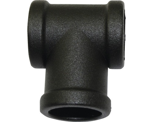 Té en fonte malléable noire