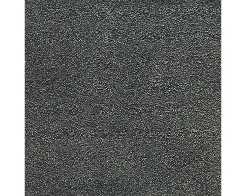 Moquette velours Sky graphite largeur 500 cm (au mètre) Gros plan d''une surface noire texturée.