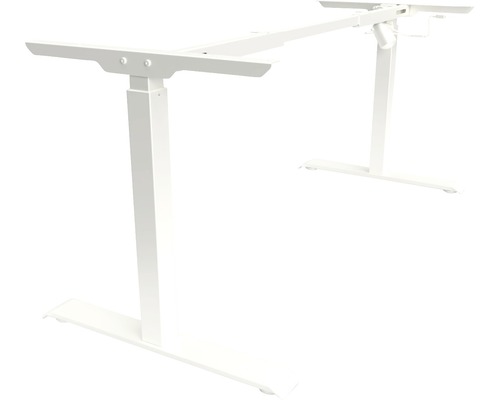 Piètement de table réglable en hauteur électrique à 2 niveaux blanc