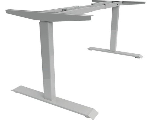 Piètement de table réglable en hauteur électrique à 2 niveaux moteur double argent