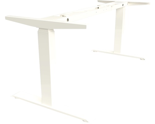 Piètement de table réglable en hauteur électrique à 3 niveaux moteur double blanc