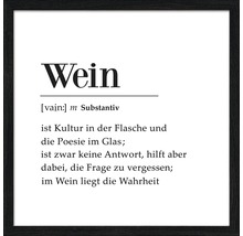 Gerahmtes Poster mit der Definition des Wortes Wein