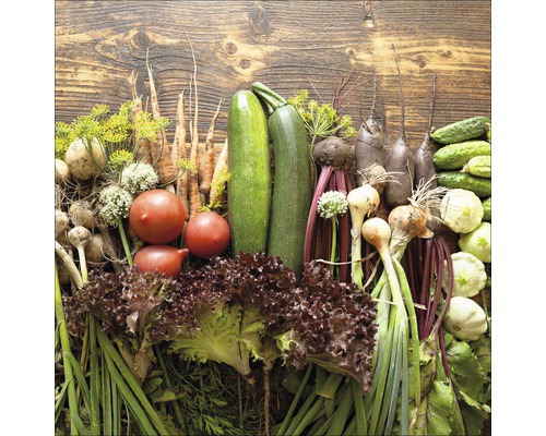 Glasbild Gemüse I 30x30 cm