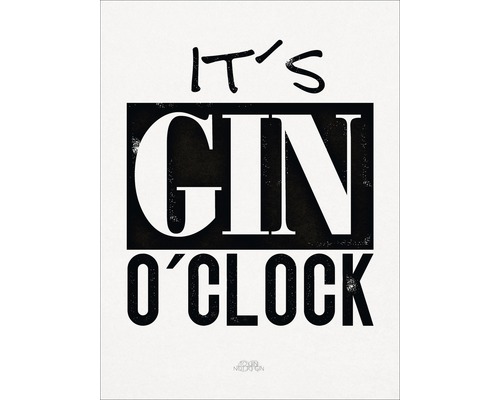 Panneau décoratif Gin O'Clock 30x40 cm