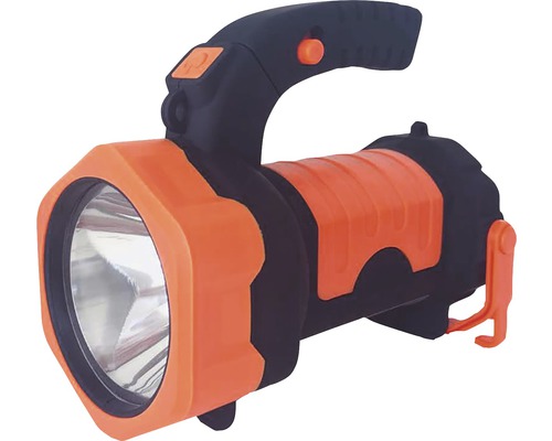 LED Handscheinwerfer 3W 220lm orange/schwarz