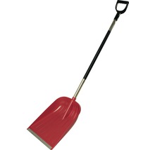 Rote Schneeschaufel mit D-Griff und Metallkante