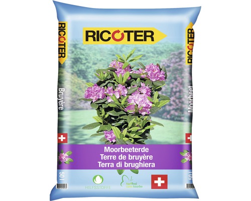 Ricoter Terreau de marais Bio-Line 50 l Ricoter terre de bruyère sac de 50 litres