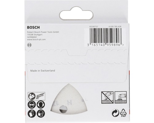Logo Bosch sur emballage de papier abrasif pour outils électriques
