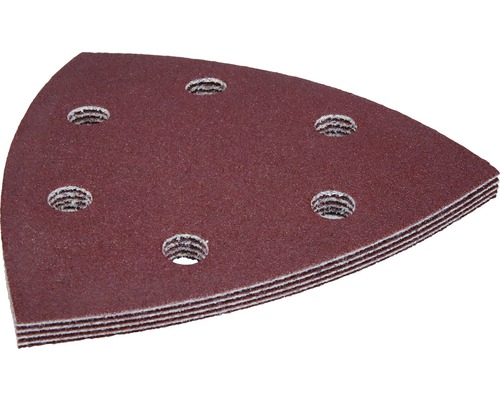 Papier abrasif triangulaire avec trous en pile