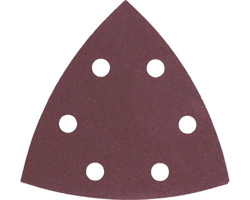 Papier abrasif triangulaire avec six trous pour ponceuse delta