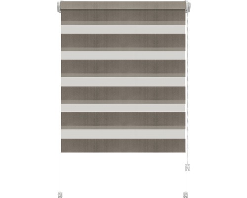 Doppelrollo mit Seitenverspannung, uni braun, 45x150 cm