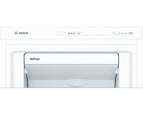 Logo Bosch, vue détaillée du congélateur NoFrost