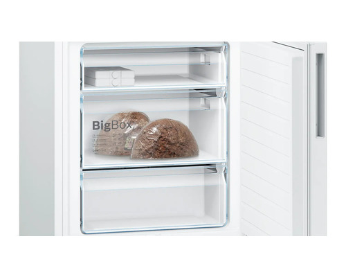 Congélateur ouvert avec tiroirs transparents