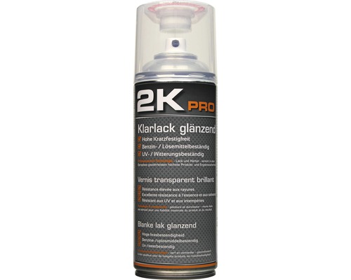 2K PRO Sprühlack glanz Klarlack 400 ml