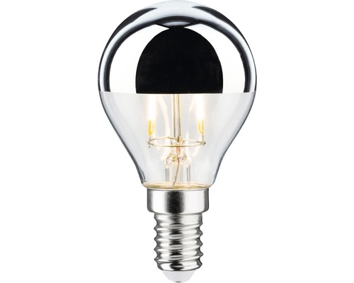 Ampoule à calotte réfléchissante LED goutte argent E14/2,6W(22W) 220 lm 2700 K blanc chaud