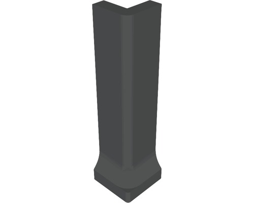 Angle extérieur pour plinthe à gorge noir 3x10 cm Cornière de protection d''angle en plastique