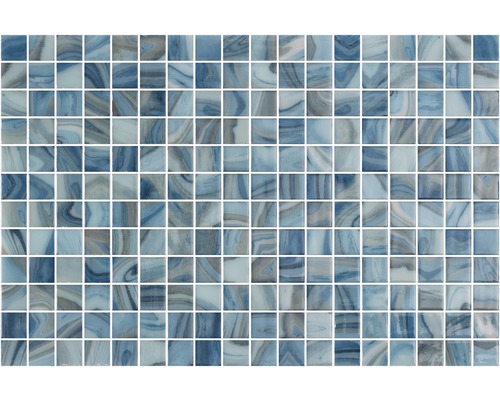Mosaïque pour piscine Tourmaline Blend 31x46,7 cm Carreaux de mosaïque avec motif de marbre bleu