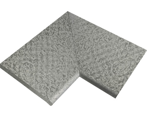 Margelle Margo plate pièce d'angle 90° gris perle moiré