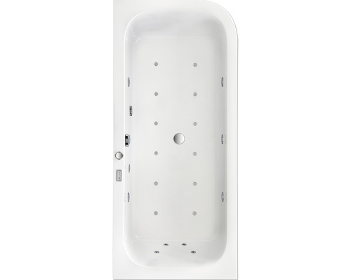 Vue de dessus d''une baignoire balnéo avec jets.