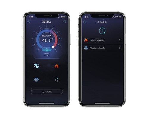 Application Intex pour contrôler un bain à remous sur un smartphone