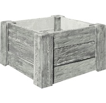 Jardinière surélevée en béton Cube Antique 118x118x69 cm gris-thumb-0