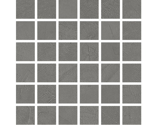 Mosaïque en grès cérame Velvet piombo 30x30 cm Mosaïque en grès cérame avec surface mate