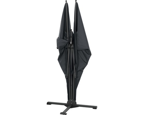 Parasol plié avec support