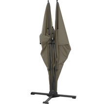 Parasol déporté plié avec support