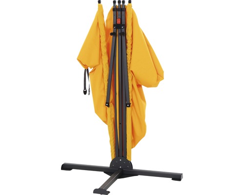 Fauteuil de plage plié avec cadre et revêtement jaune