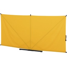 Paravent jaune avec cadre et pied
