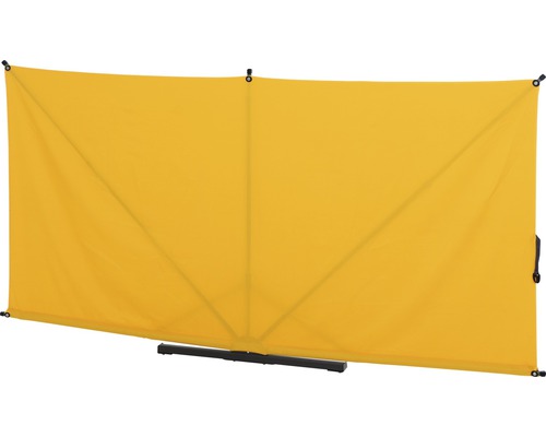 Paravent jaune avec cadre et pied