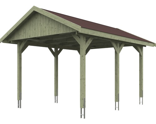 Carport en bois avec toit