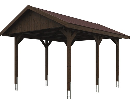 Carport en bois avec toit