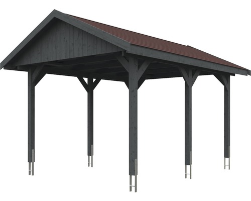Carport aus Holz mit Dach