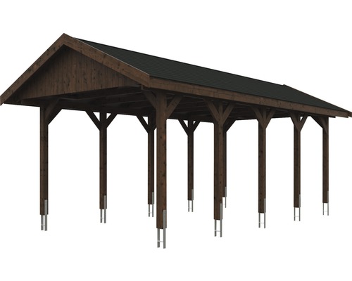 Holzcarport mit Satteldach