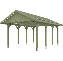 Holzcarport mit Satteldach