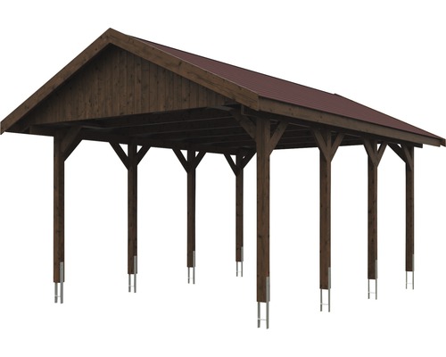 Carport en bois avec toit