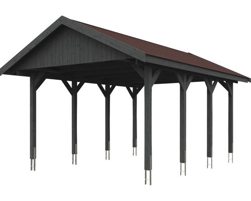 Carport en bois avec toit