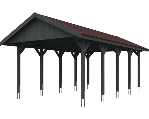 Carport en bois avec toit