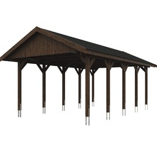 Carport aus Holz mit Giebeldach