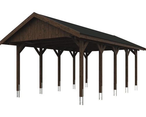 Carport aus Holz mit Giebeldach