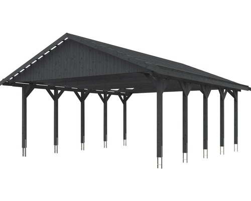 Holzcarport mit Satteldach