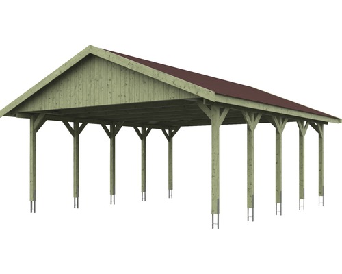 Carport en bois avec toit