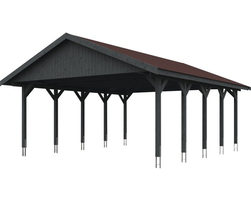 Abri de voiture en bois avec toit pour véhicules