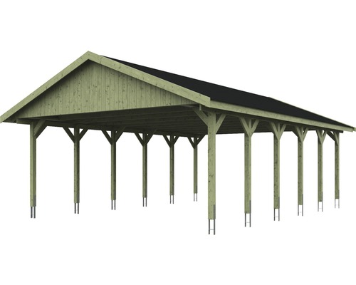 Carport en bois avec toit