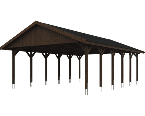Carport en bois avec toit
