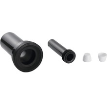 Abwasserrohrgarnitur mit zwei Anschlussstutzen und zwei Stopfen