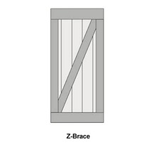 Contreventement en Z pour porte en bois