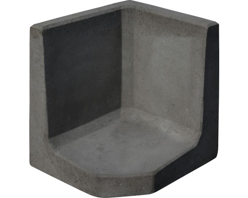 Pierre de bordure angle pierre d'angle anthracite 50 x 50 x 7 cm